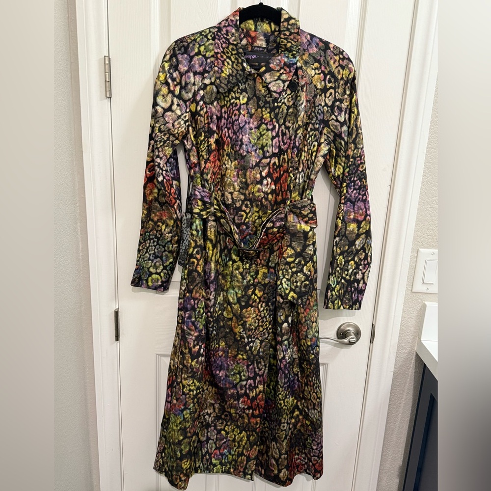 Vintage Nasty Gal Collection Metallic Trench Coat.